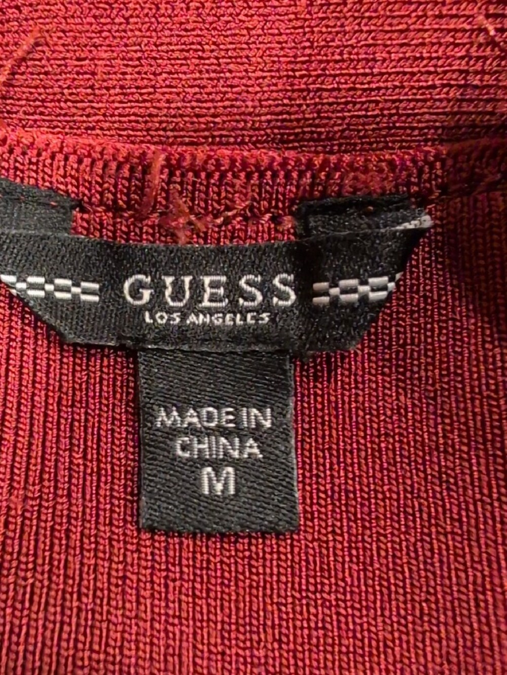 Guess Deep Wine Red Sleeveless Zip Up Sheath Dress M - Picture 6 of 9